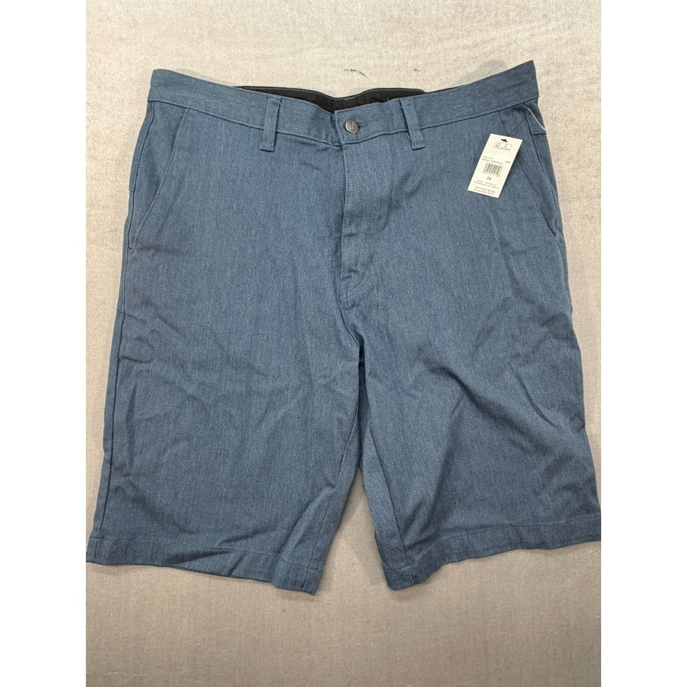 New Volcom VMonty Stretch 22 Chino Shorts Blue Size 36
